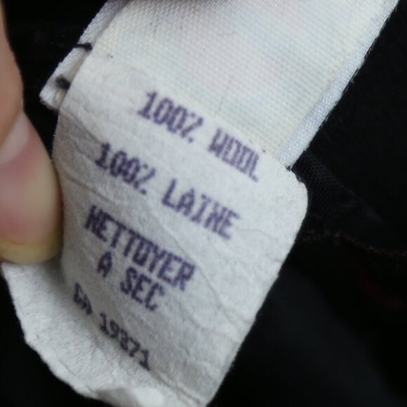 Vintage Anne Klein Black Midi 100% Wool Pencil High Rise Skirt Size 10 - Picture 5 of 6